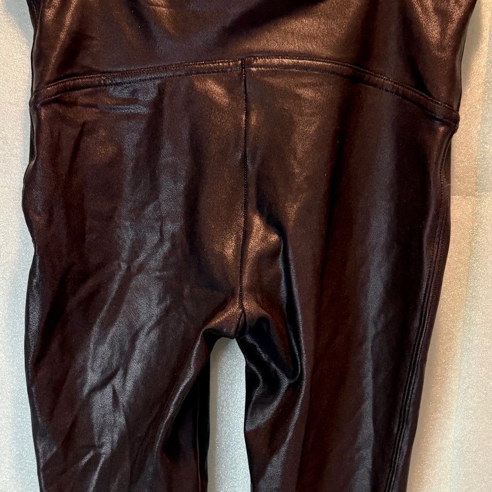 SPANX Faux Leather-Look High Waist Leggings Black - Picture 2 of 7